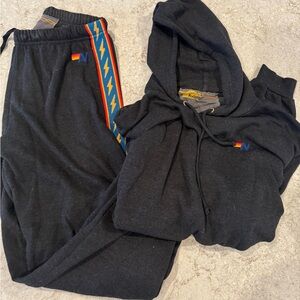 Aviator Nation Black Set with lightning bolts